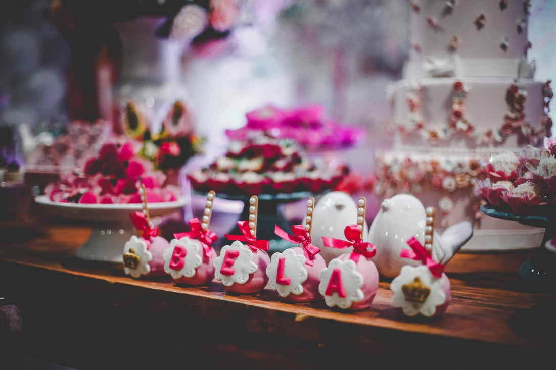 pink and white macaroons