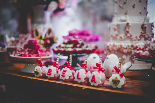 pink and white macaroons