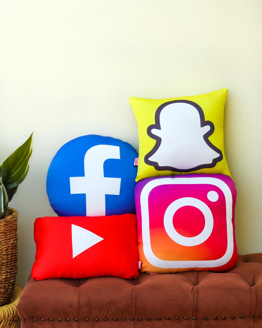 Custom Shaped Pillows Social Media Pillows Instagram Pillow Facebook Pillow Snapchat Pillow Youtube Pillow